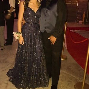 Navy Ellie Wilde Prom dress